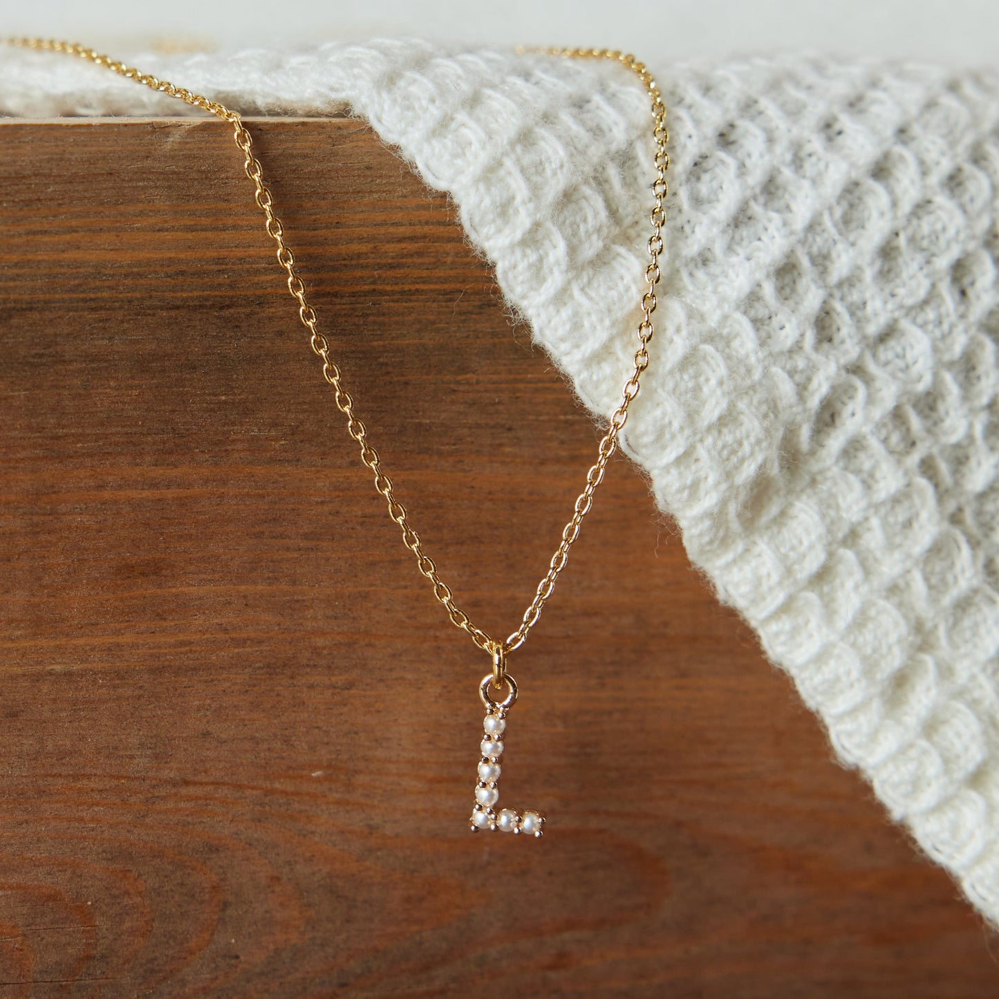 Pearl Initial Necklace