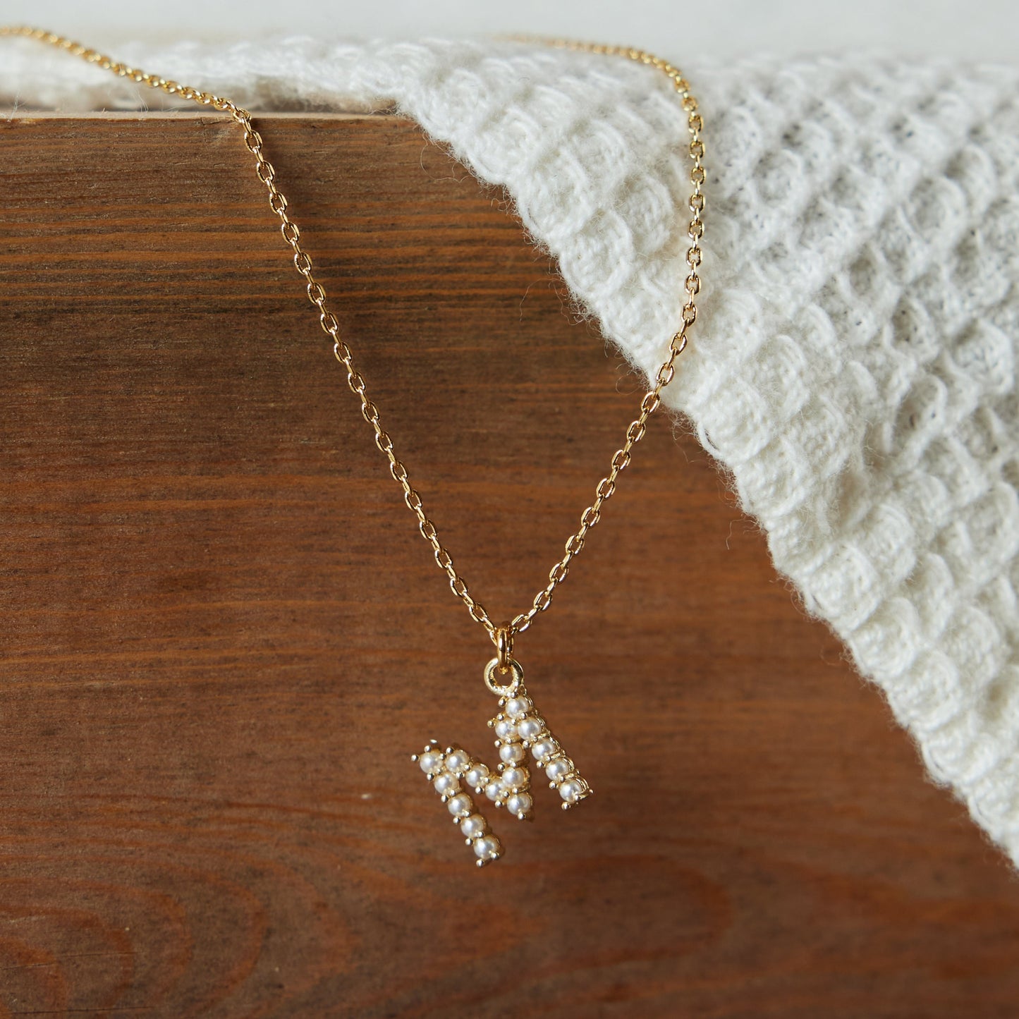Pearl Initial Necklace