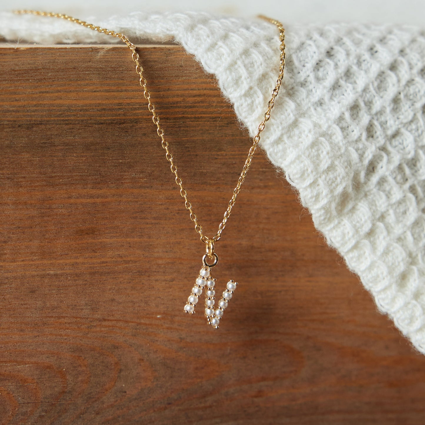 Pearl Initial Necklace