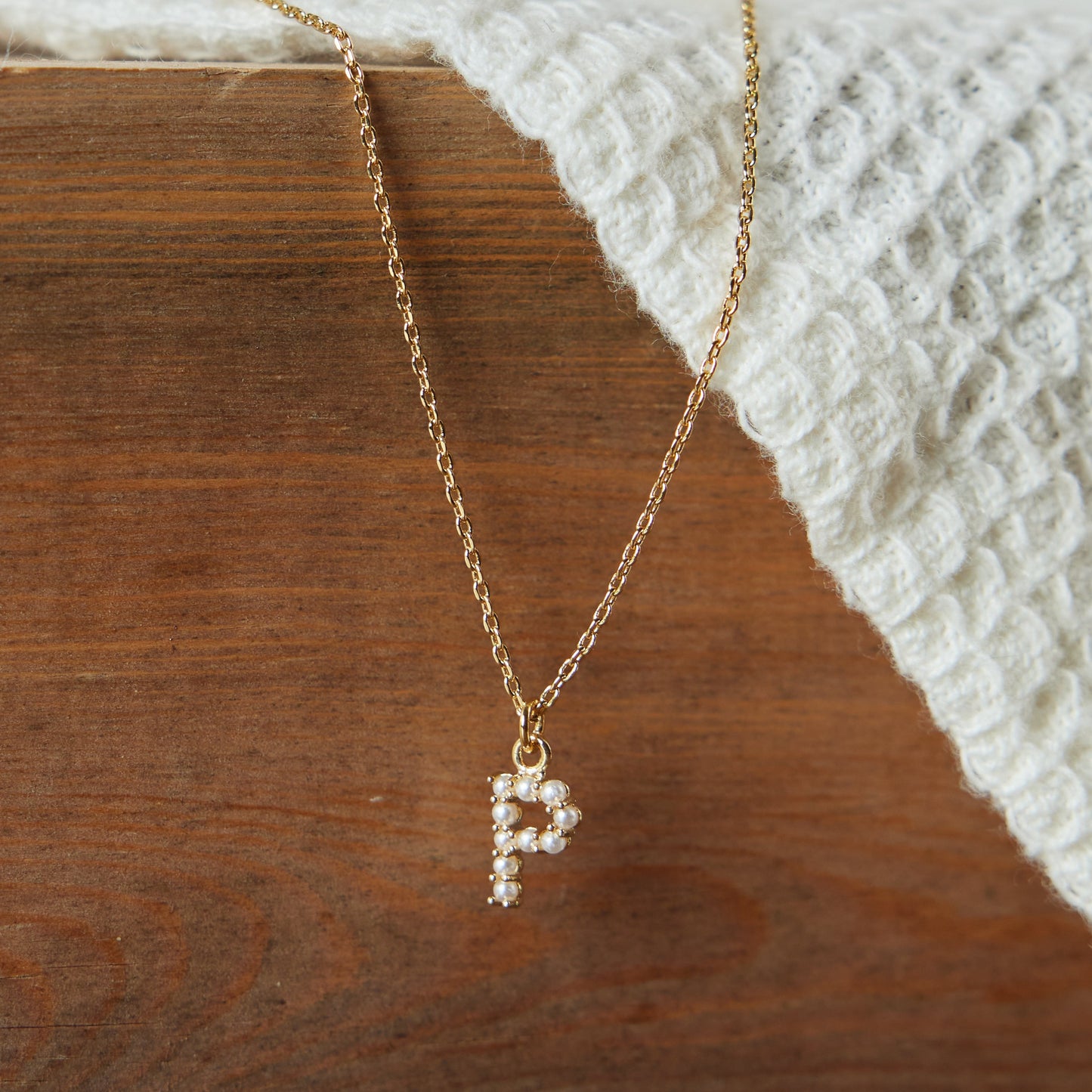 Pearl Initial Necklace
