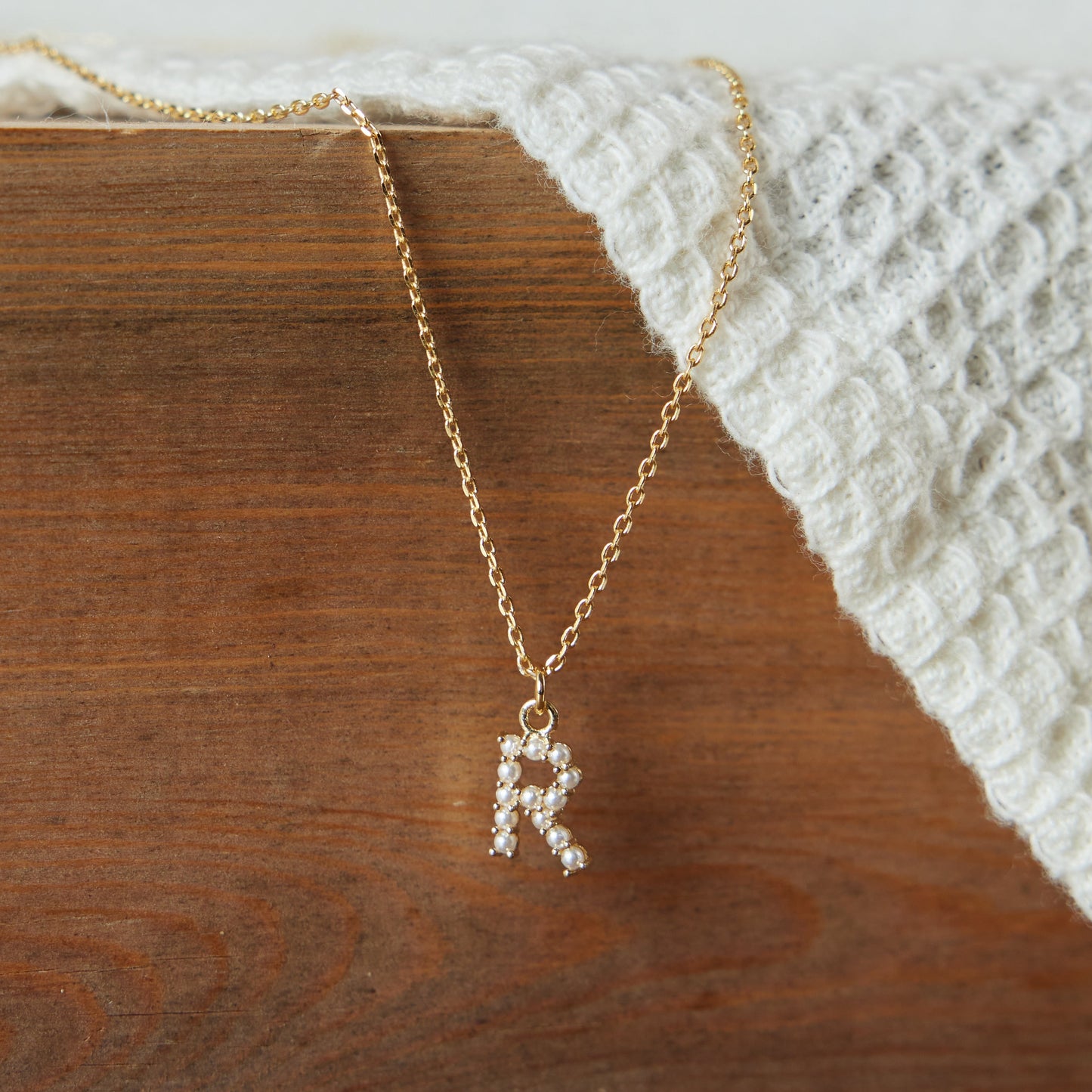 Pearl Initial Necklace