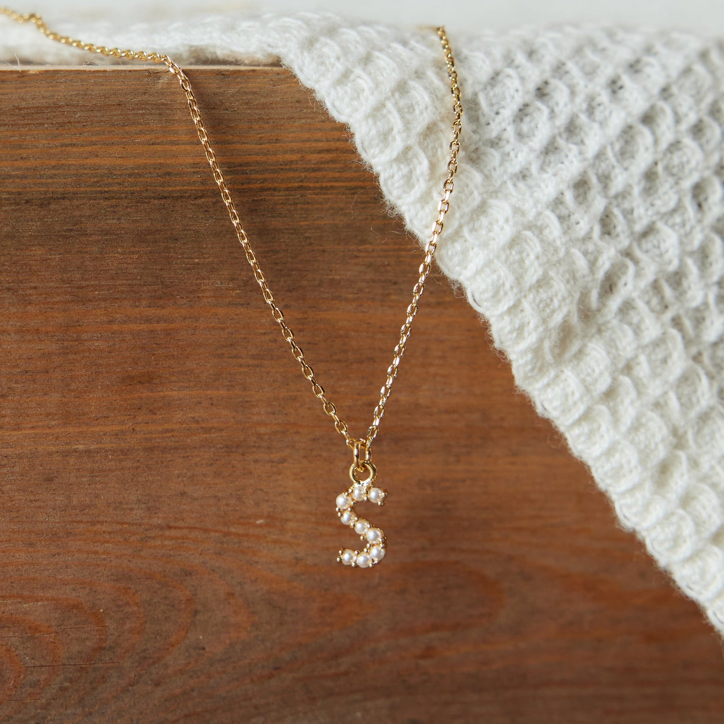 Pearl Initial Necklace