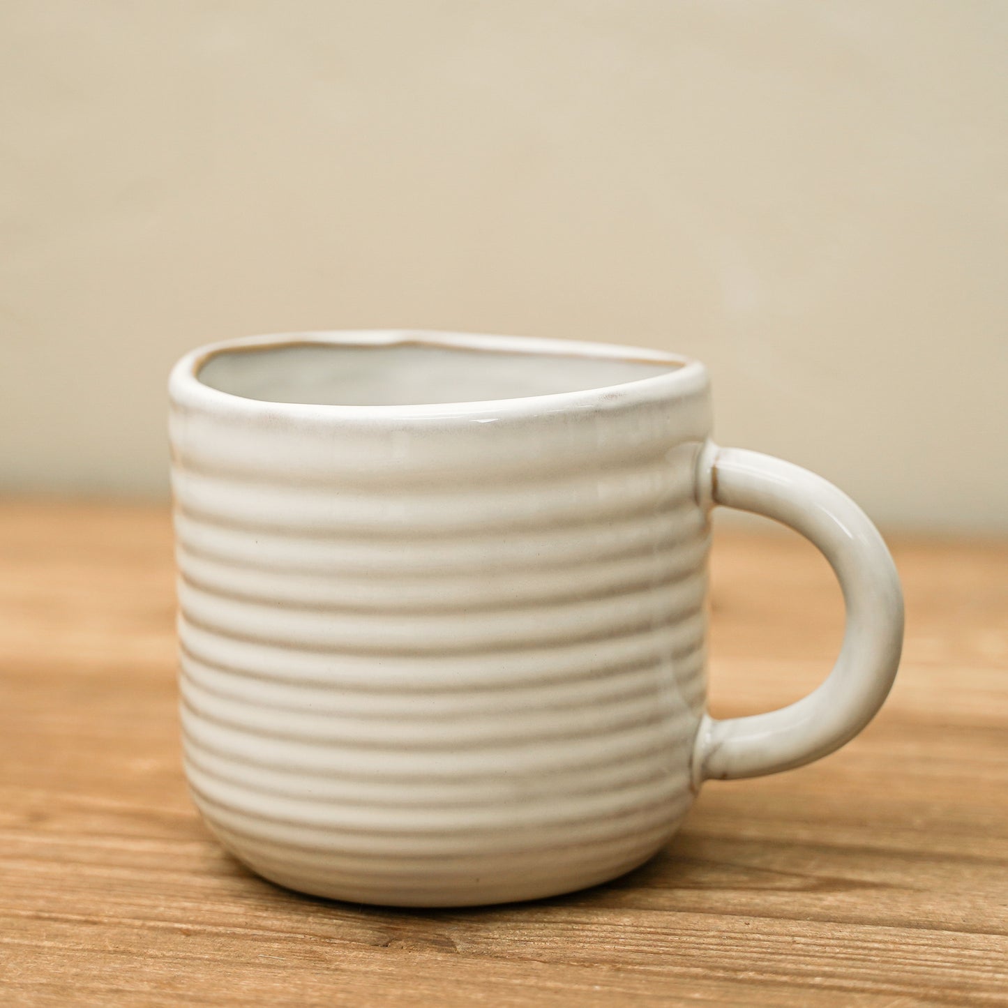 Ribbed Stoneware Mug