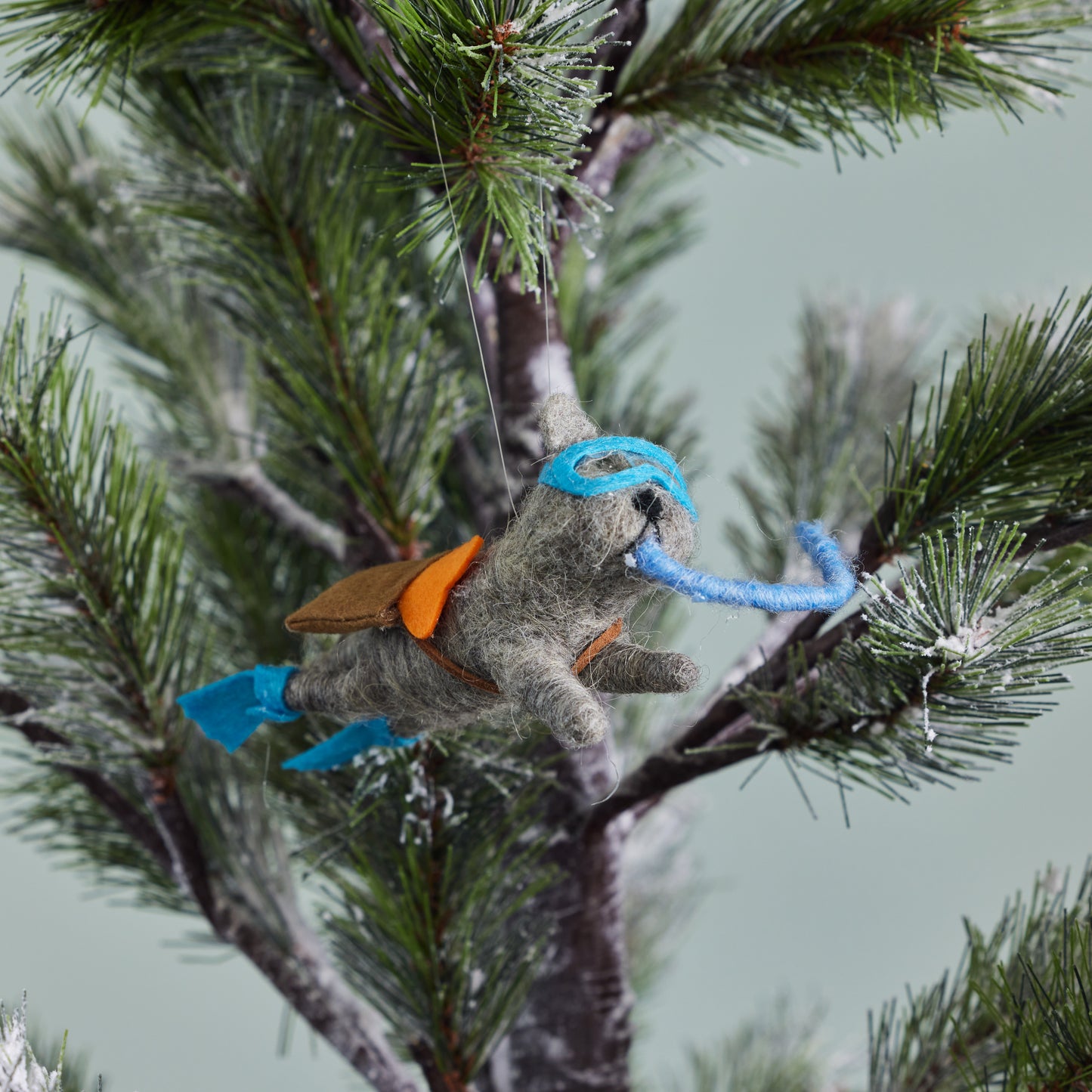 Scuba/Snorkel Felt Animal Ornament