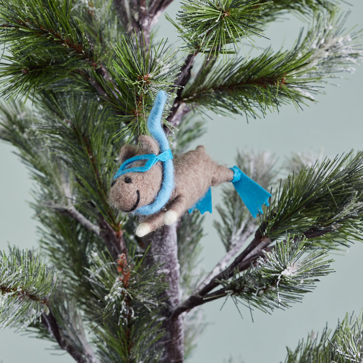 Scuba/Snorkel Felt Animal Ornament