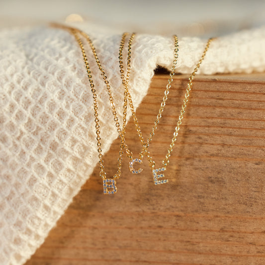 Studded Initial Necklace