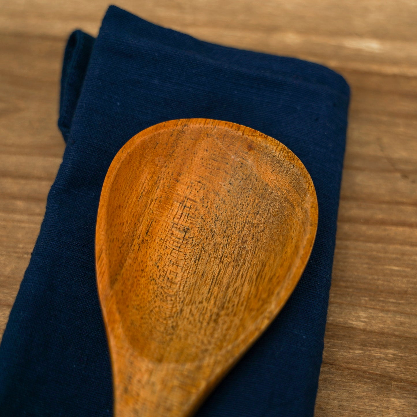 Tea Towel with Hand-Carved Spoon