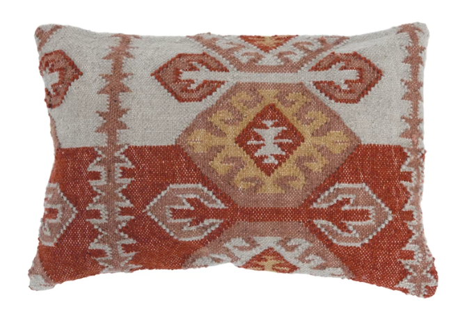Kilim Wool Blend Lumbar Pillow