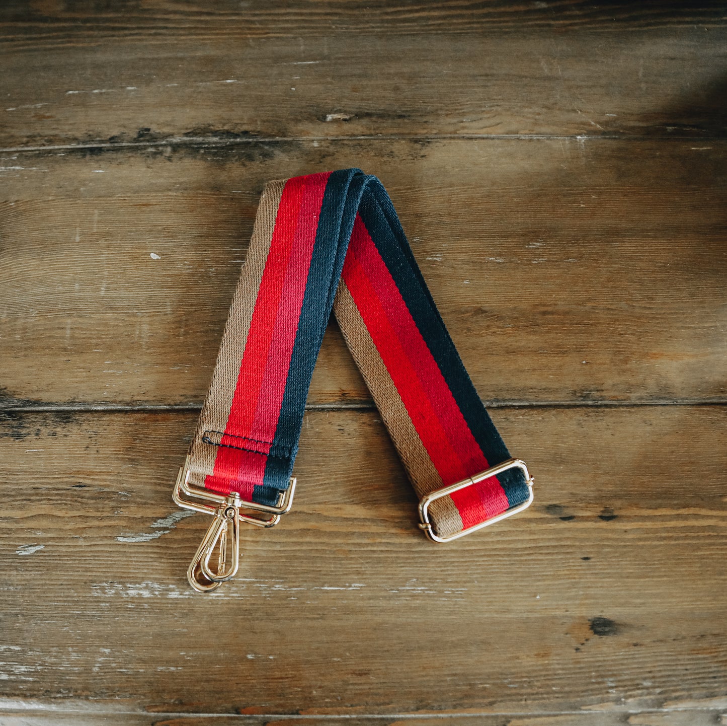 Berry Stripe Bag Strap