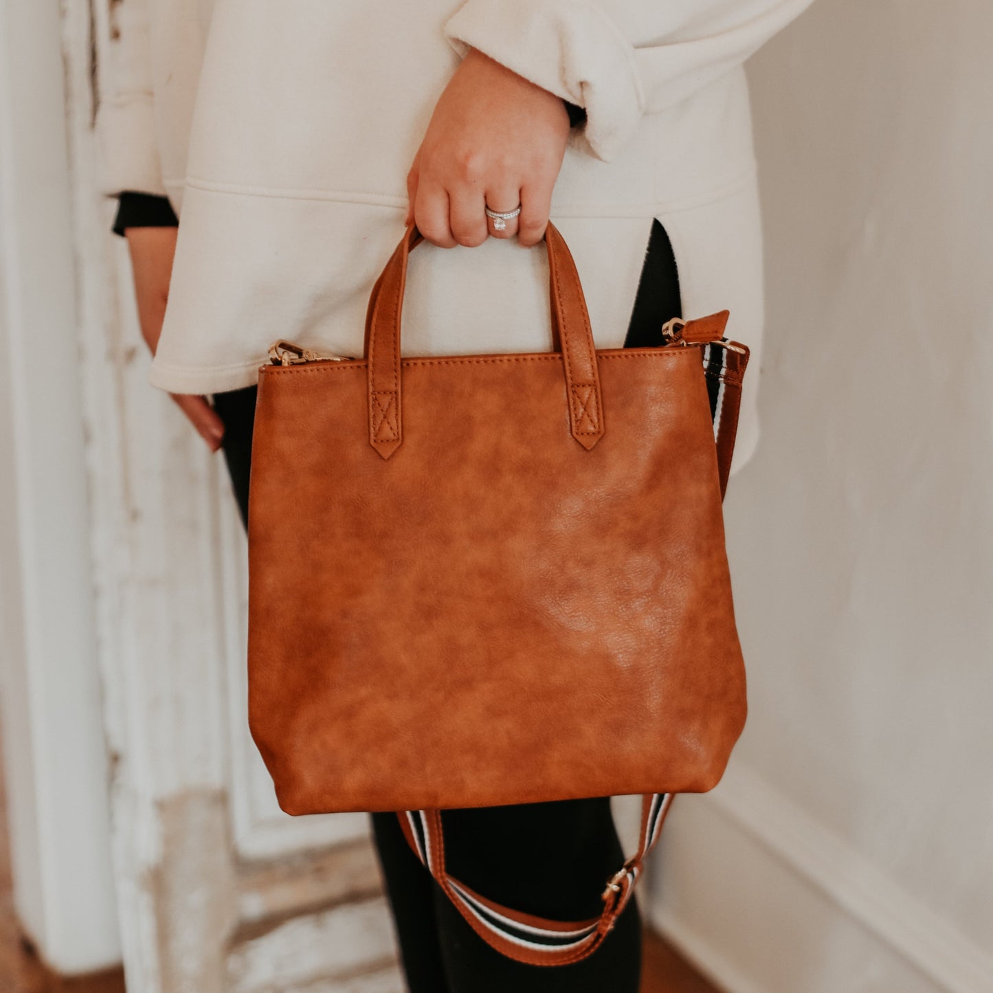 Crossbody with Striped Strap