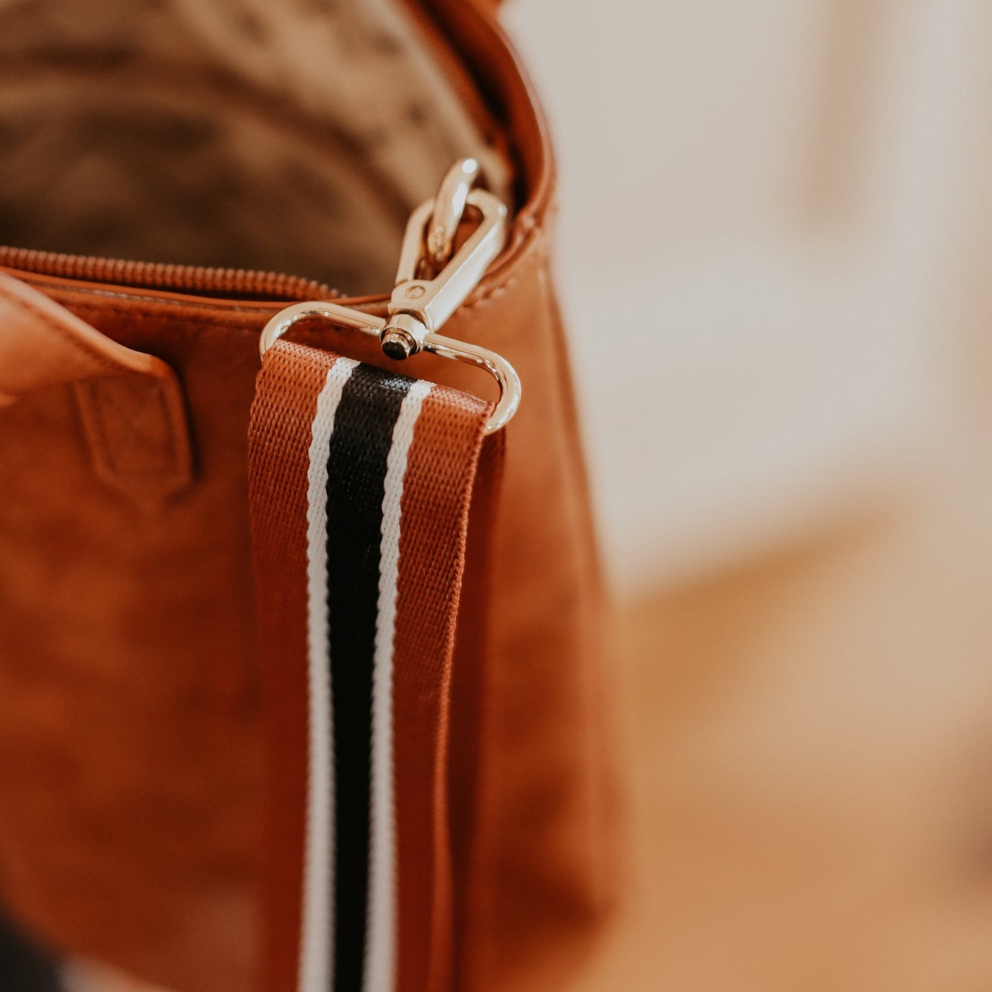 Crossbody with Striped Strap