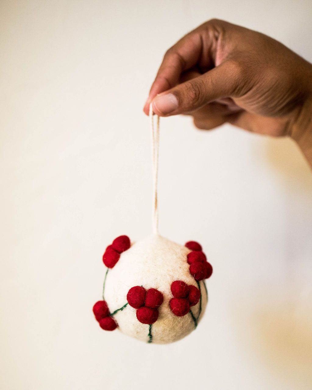 Wool Felt Ball Ornaments, Small