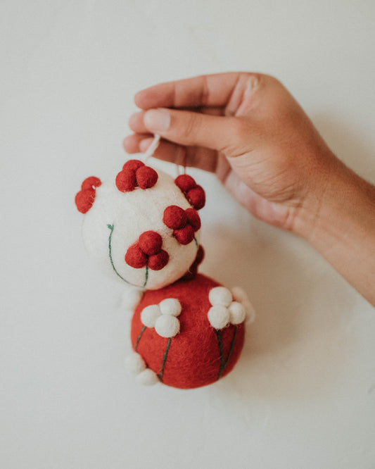 Wool Felt Ball Ornaments, Small