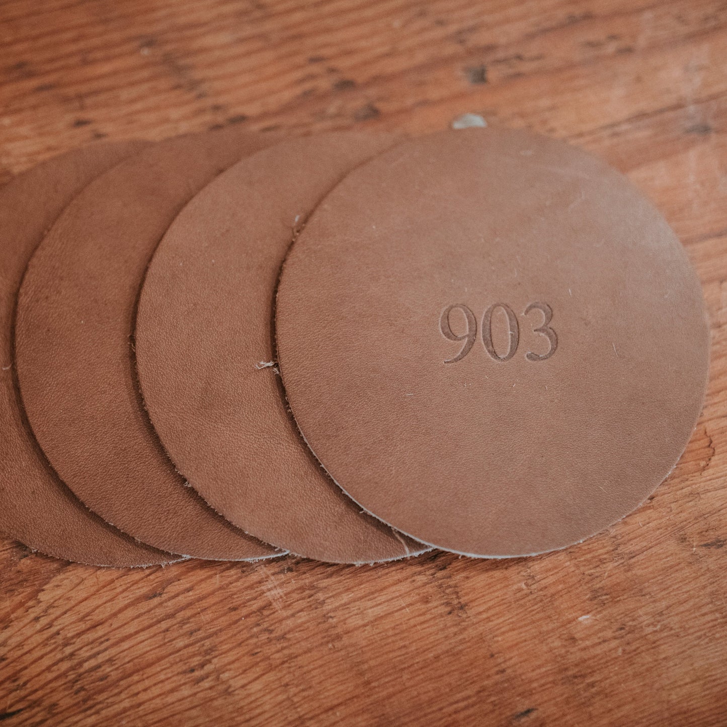 903 Round Leather Coasters