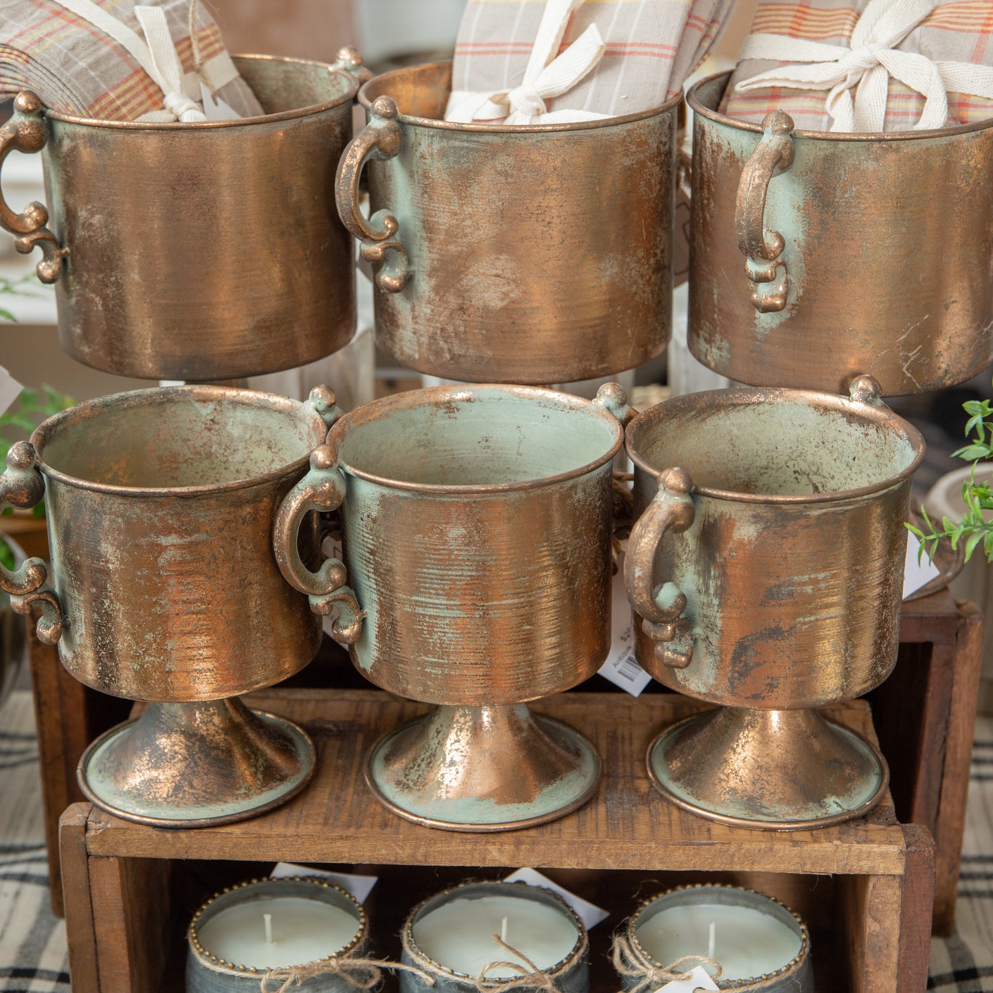 Antique Copper Planter