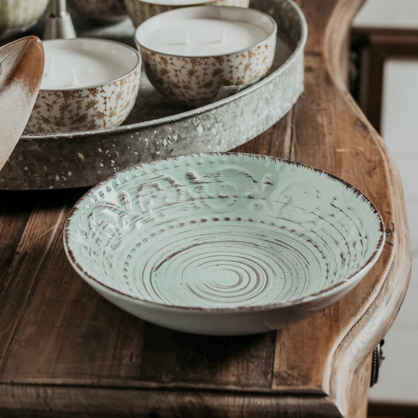 Rustic Flare Blue Bowl
