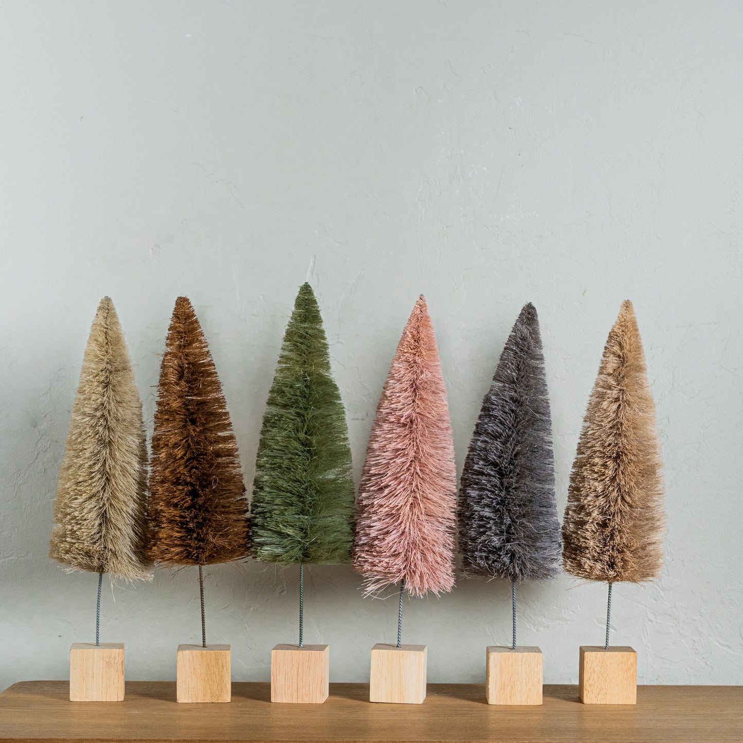 15" Bottle Brush Tree with Block Base