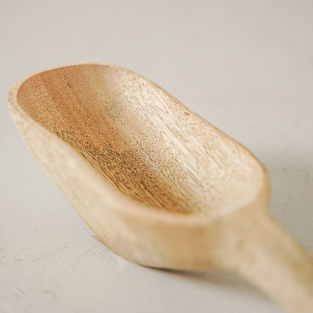 Carved Mango Wood Scoop