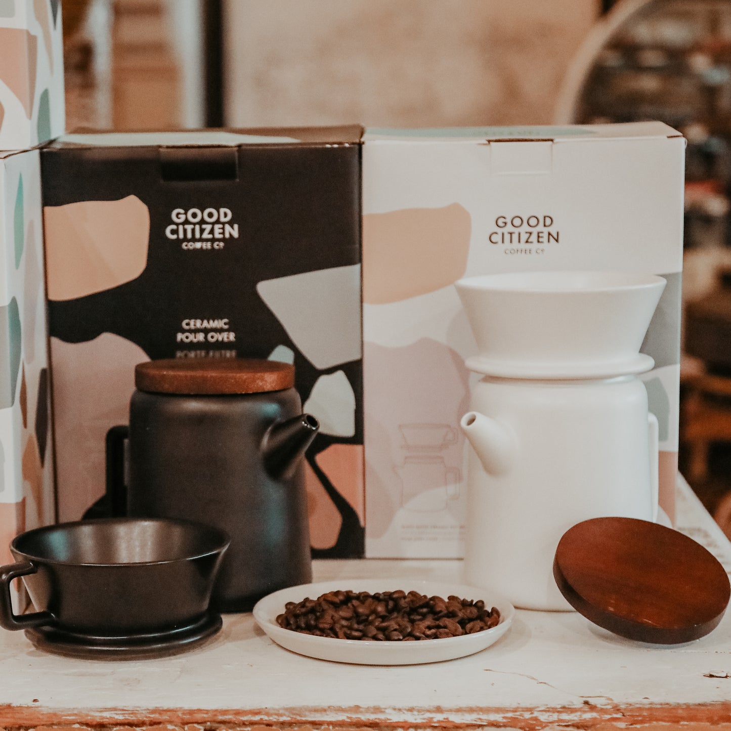 White Ceramic Pour Over Pot