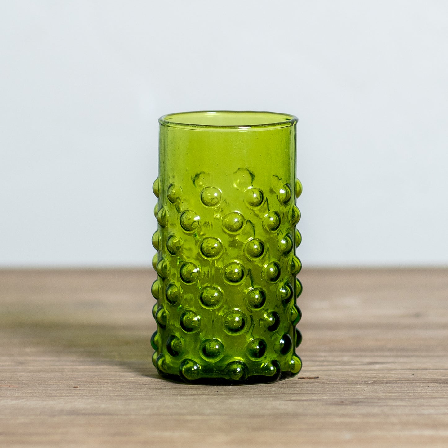 Colorful Hobnail Drinking Glass