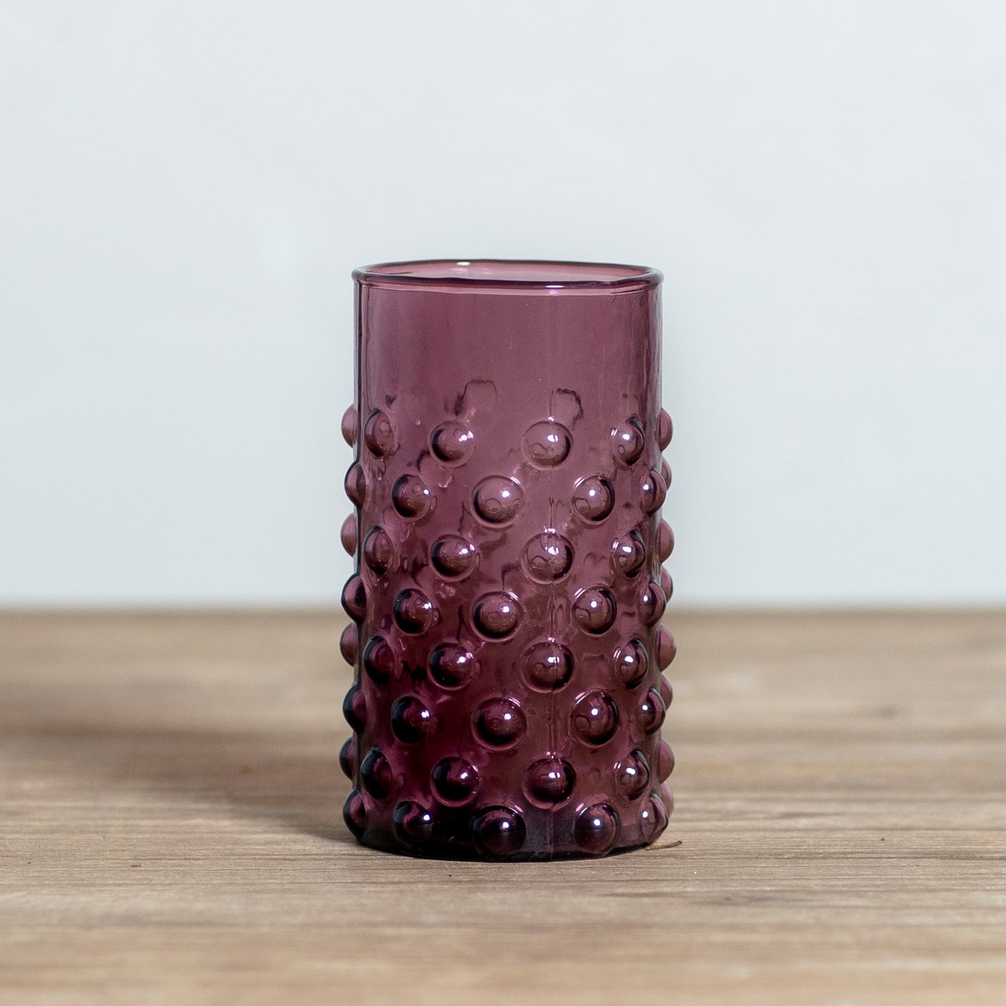 Colorful Hobnail Drinking Glass