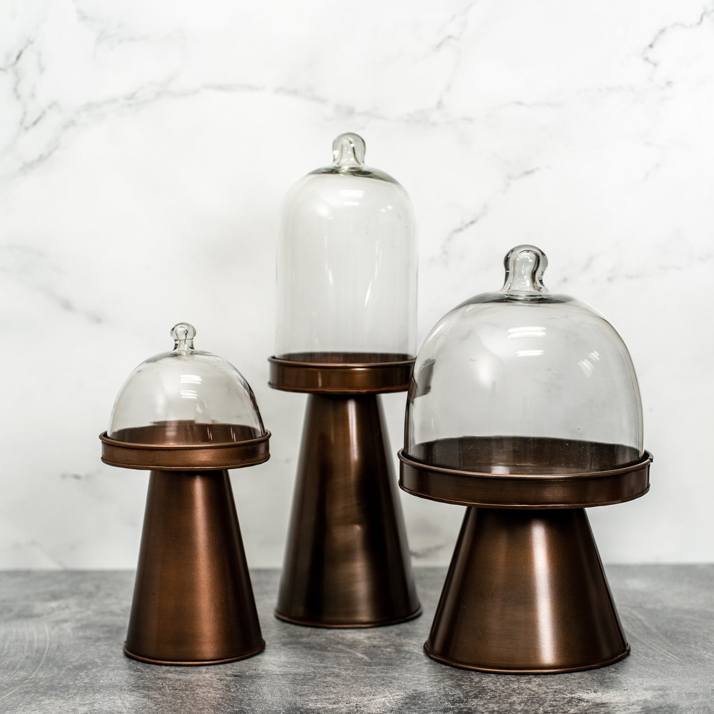 Copper Finish Display Stands