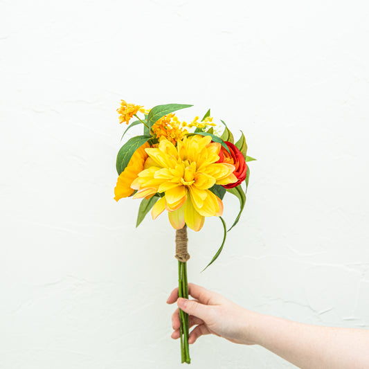 Dahlia and Acacia Mixed Bouquet