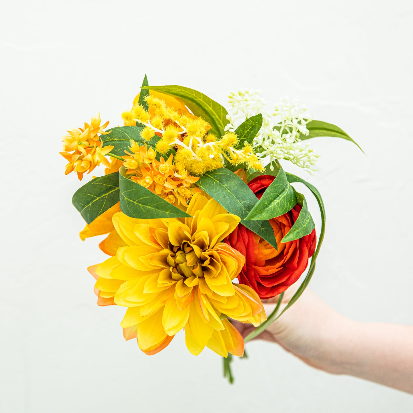 Dahlia and Acacia Mixed Bouquet