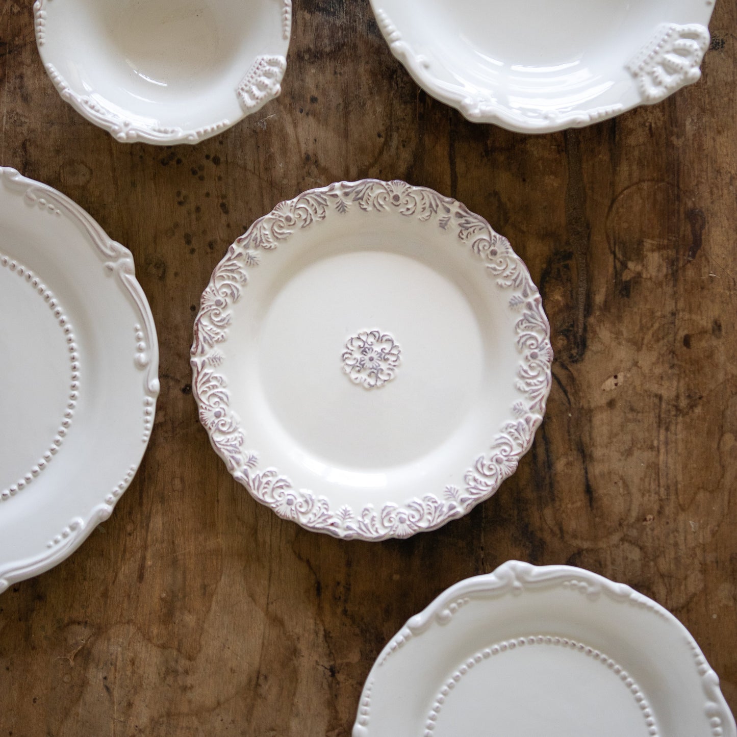 Elegant Cream Porcelain Plate