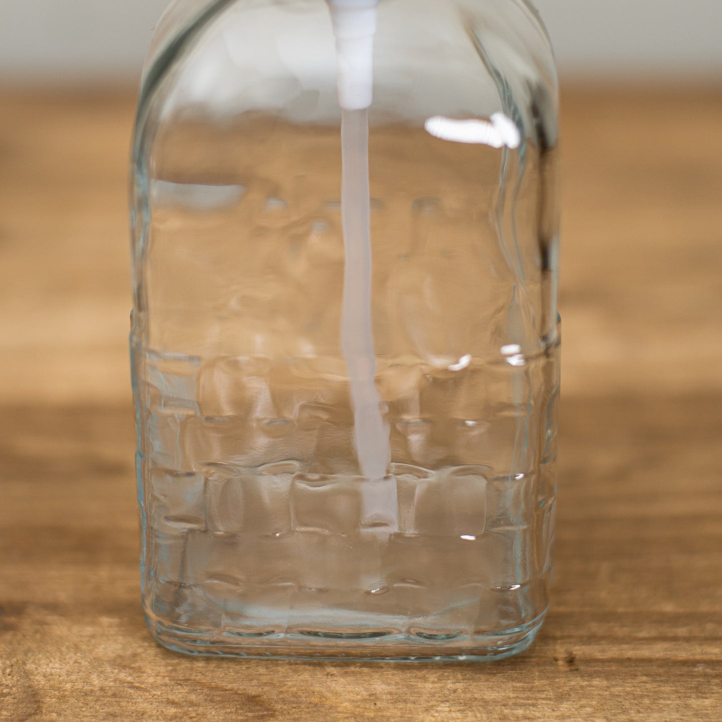Embossed Glass Soap Dispenser