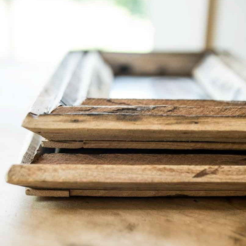 Recycled Natural Wood Photo Frames