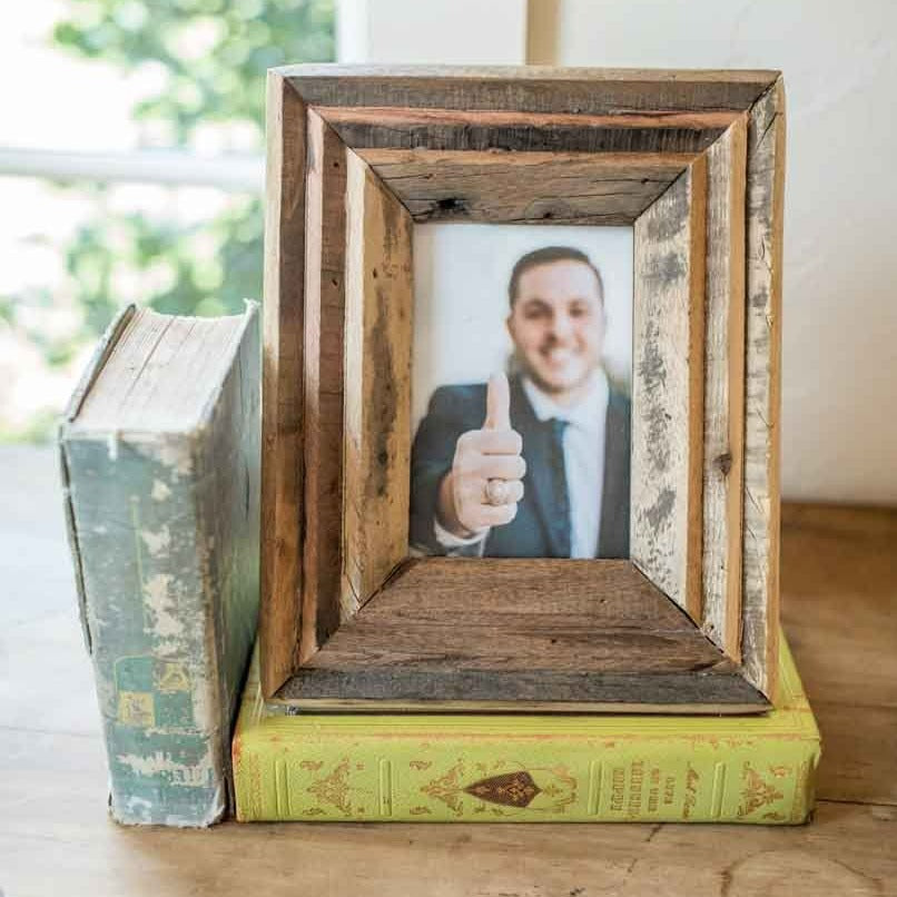 Recycled Natural Wood Photo Frames