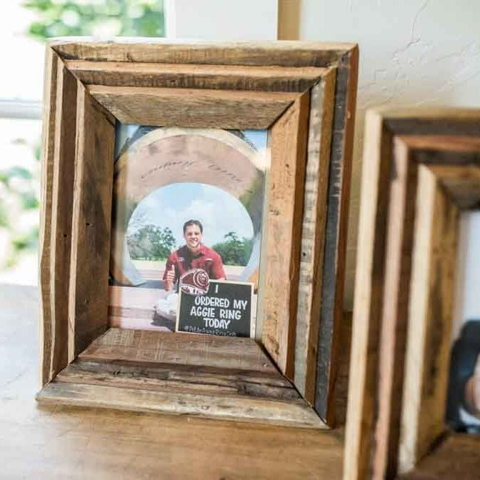 Recycled Natural Wood Photo Frames