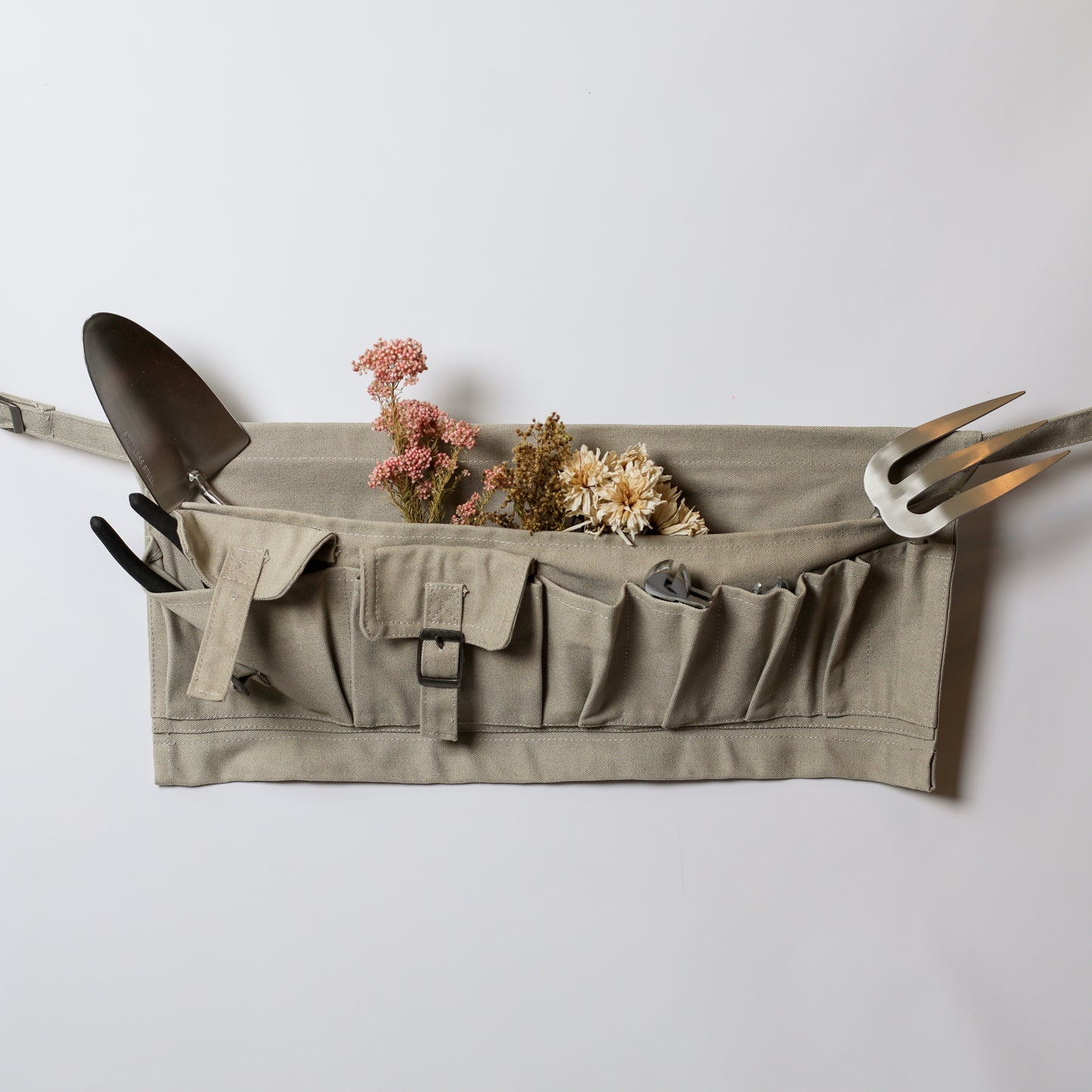 Canvas Half Garden Apron with 8 Pockets