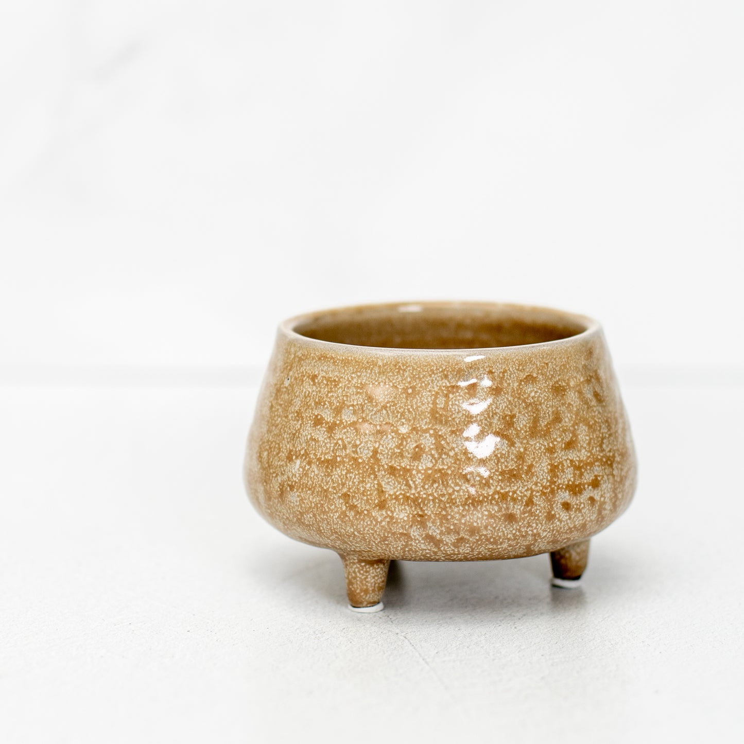 Glazed Stoneware Footed Planters