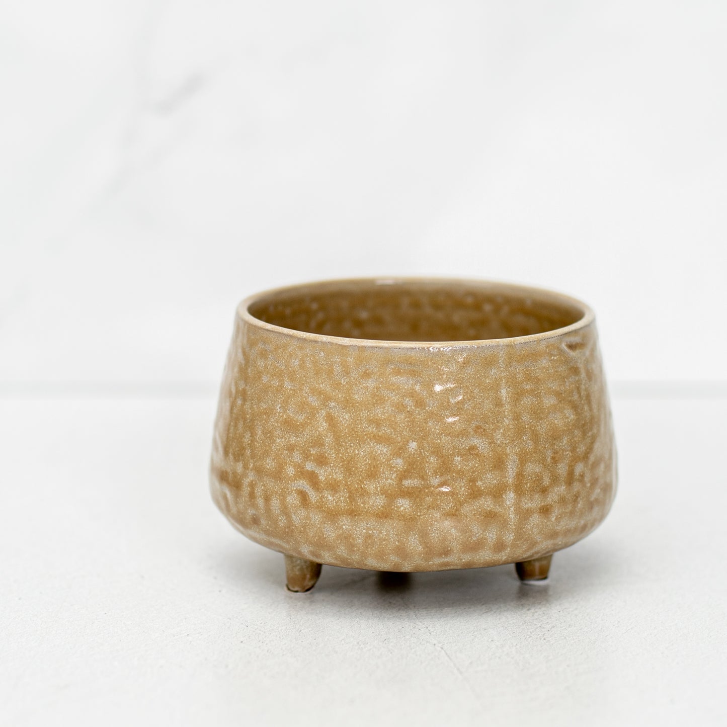 Glazed Stoneware Footed Planters