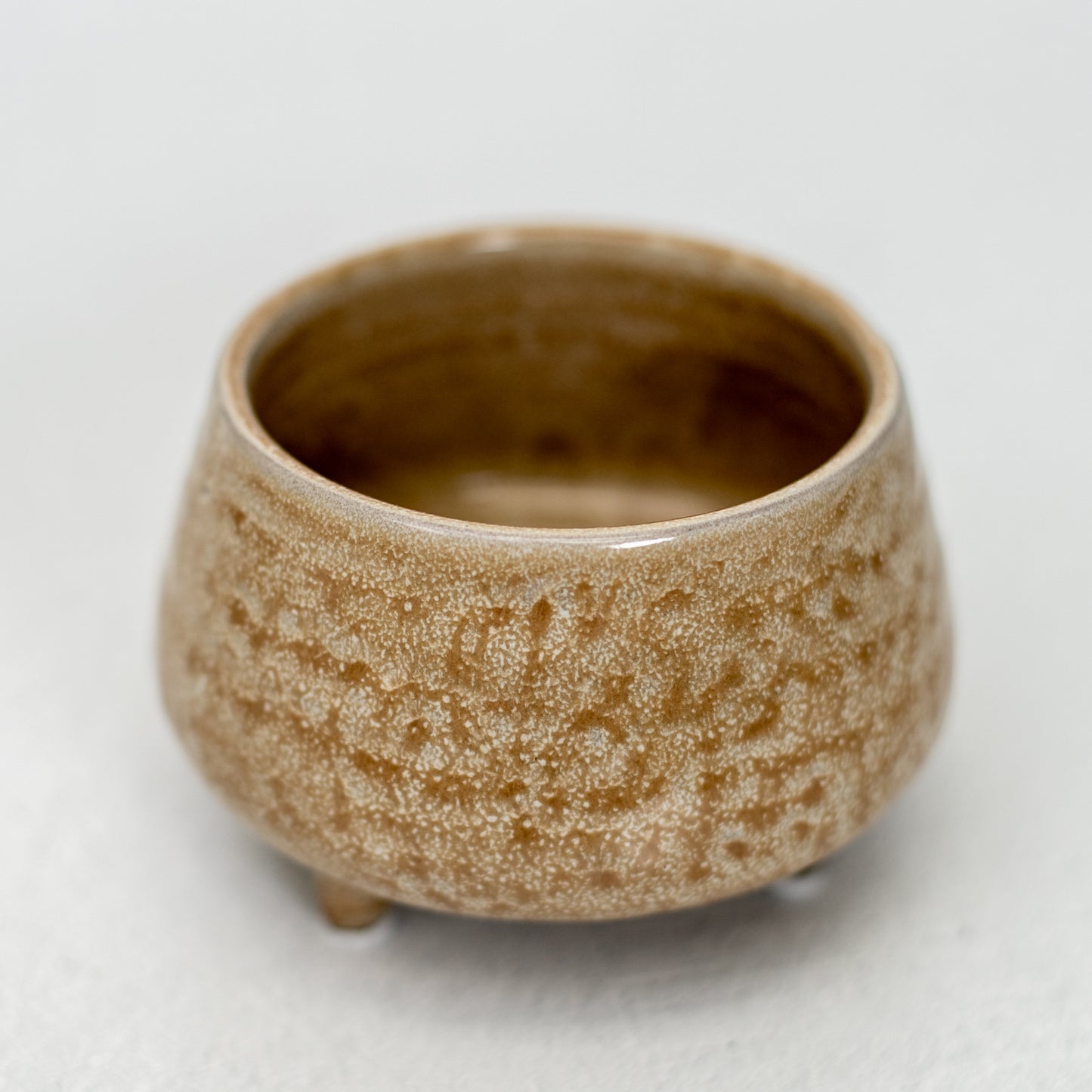 Glazed Stoneware Footed Planters