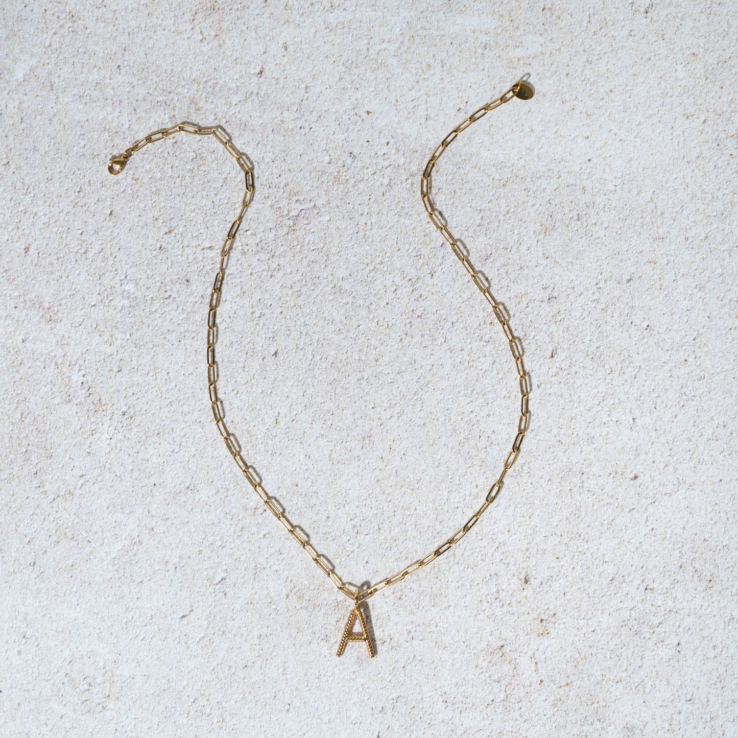 Gold Initial Link Necklace