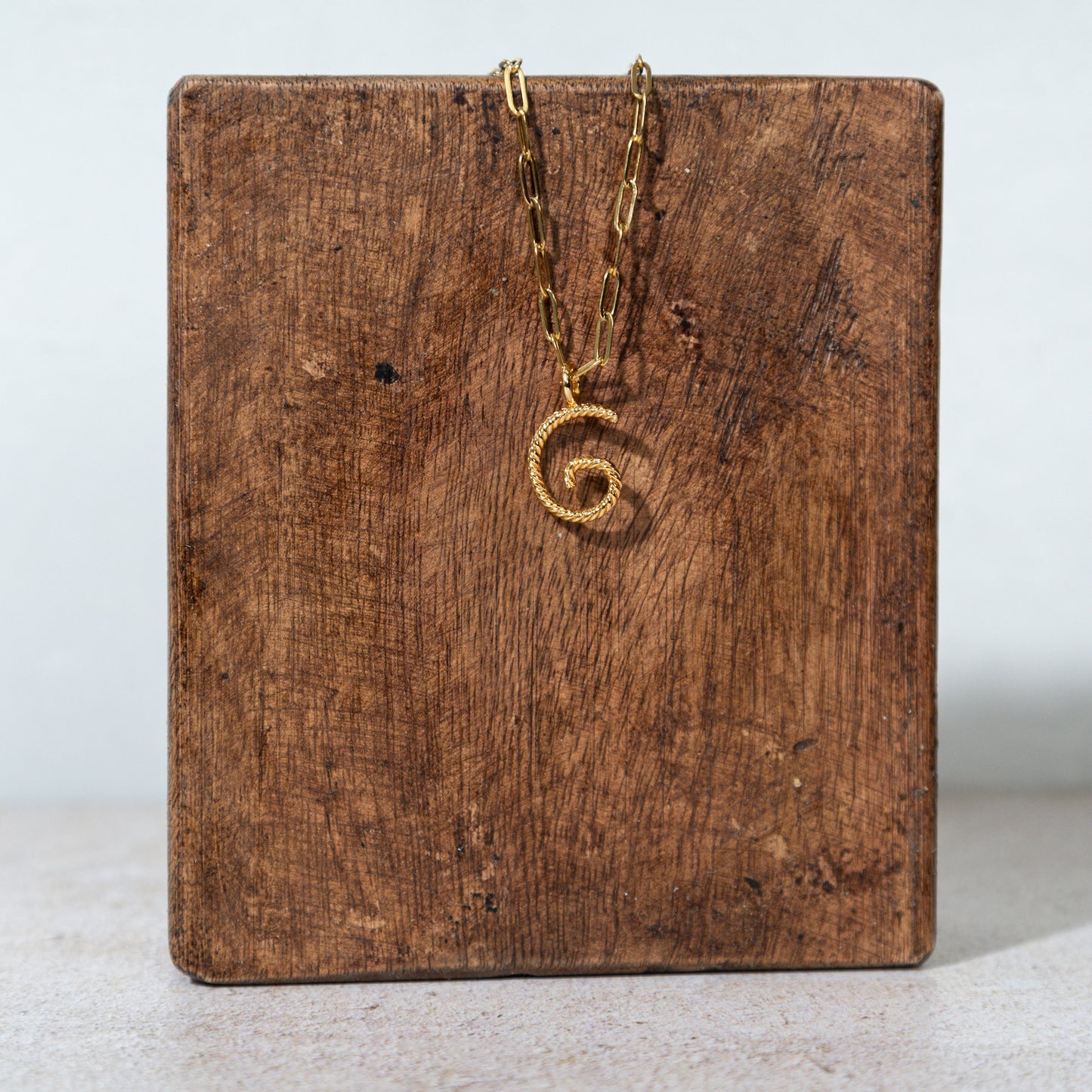 Gold Initial Link Necklace