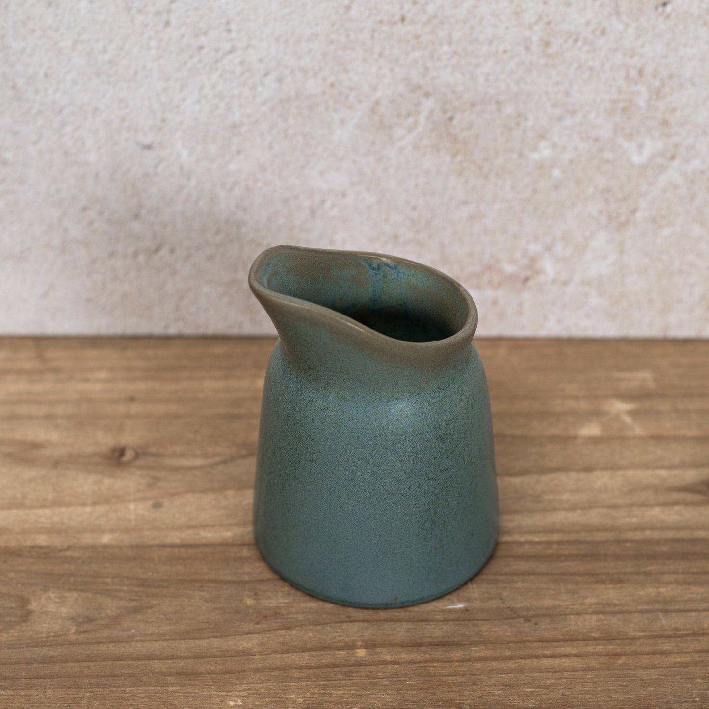 Green Stoneware Creamer