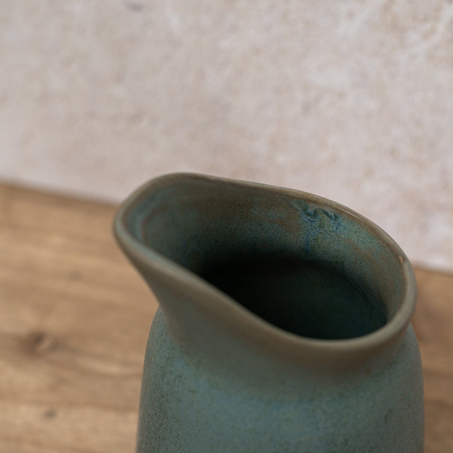Green Stoneware Creamer