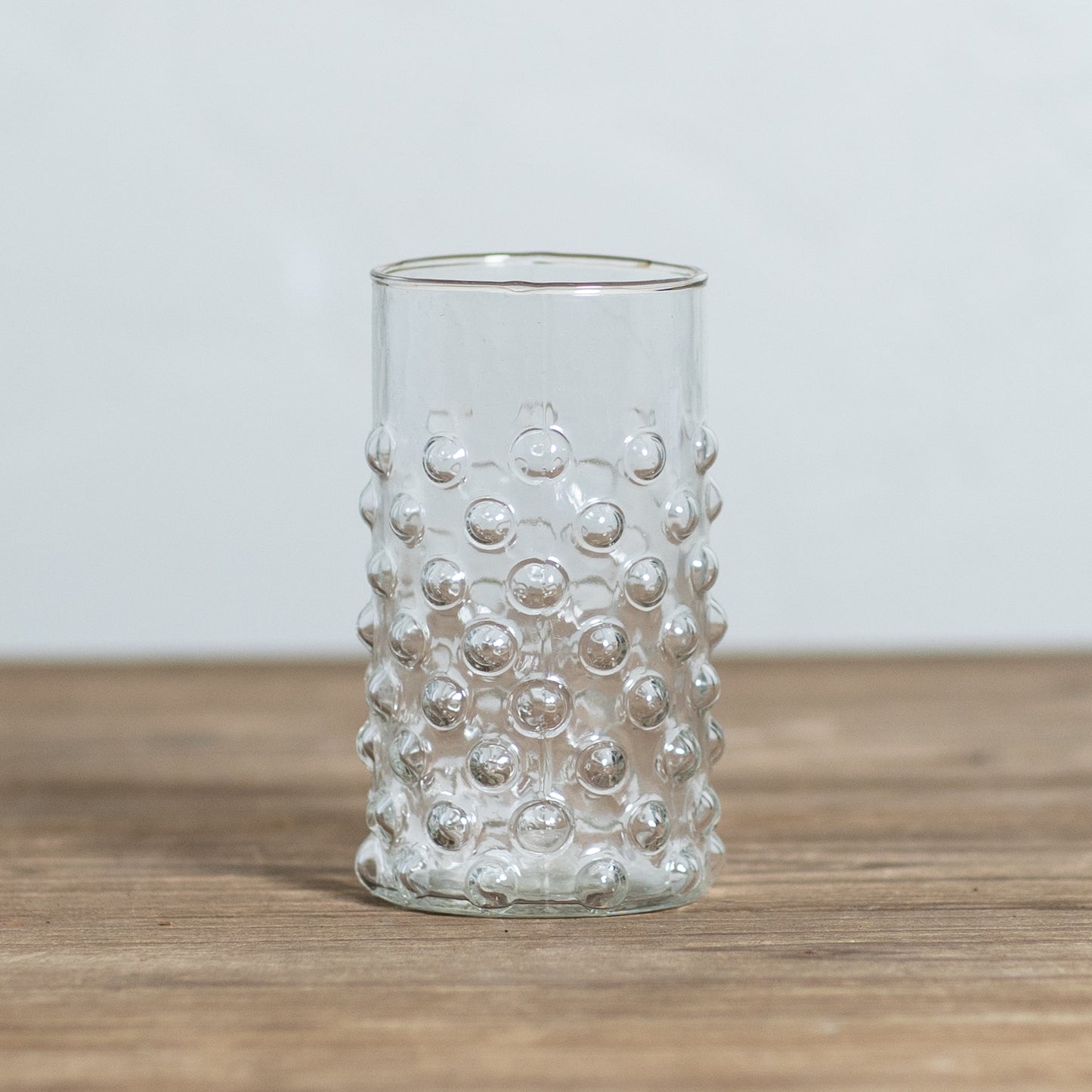 Clear Hobnail Drinking Glass