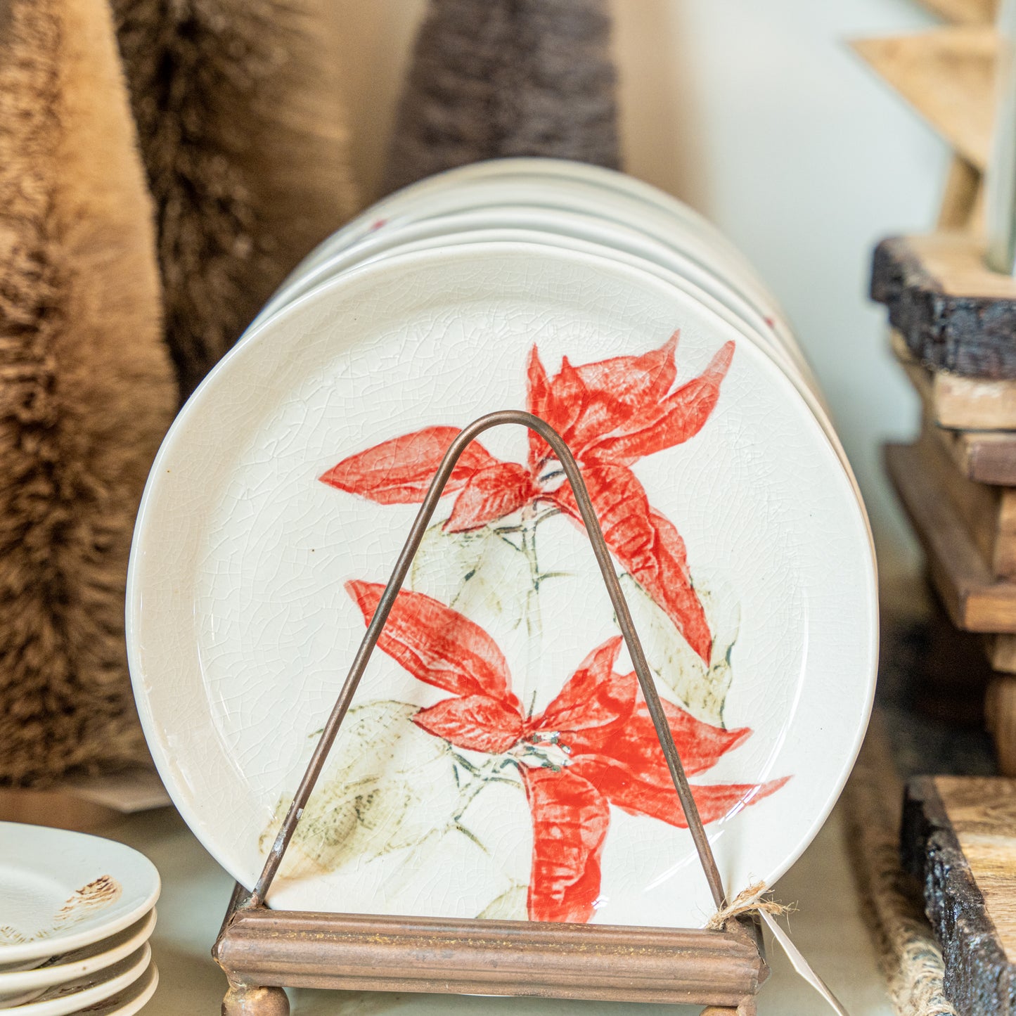 Holiday Debossed Stoneware Plate
