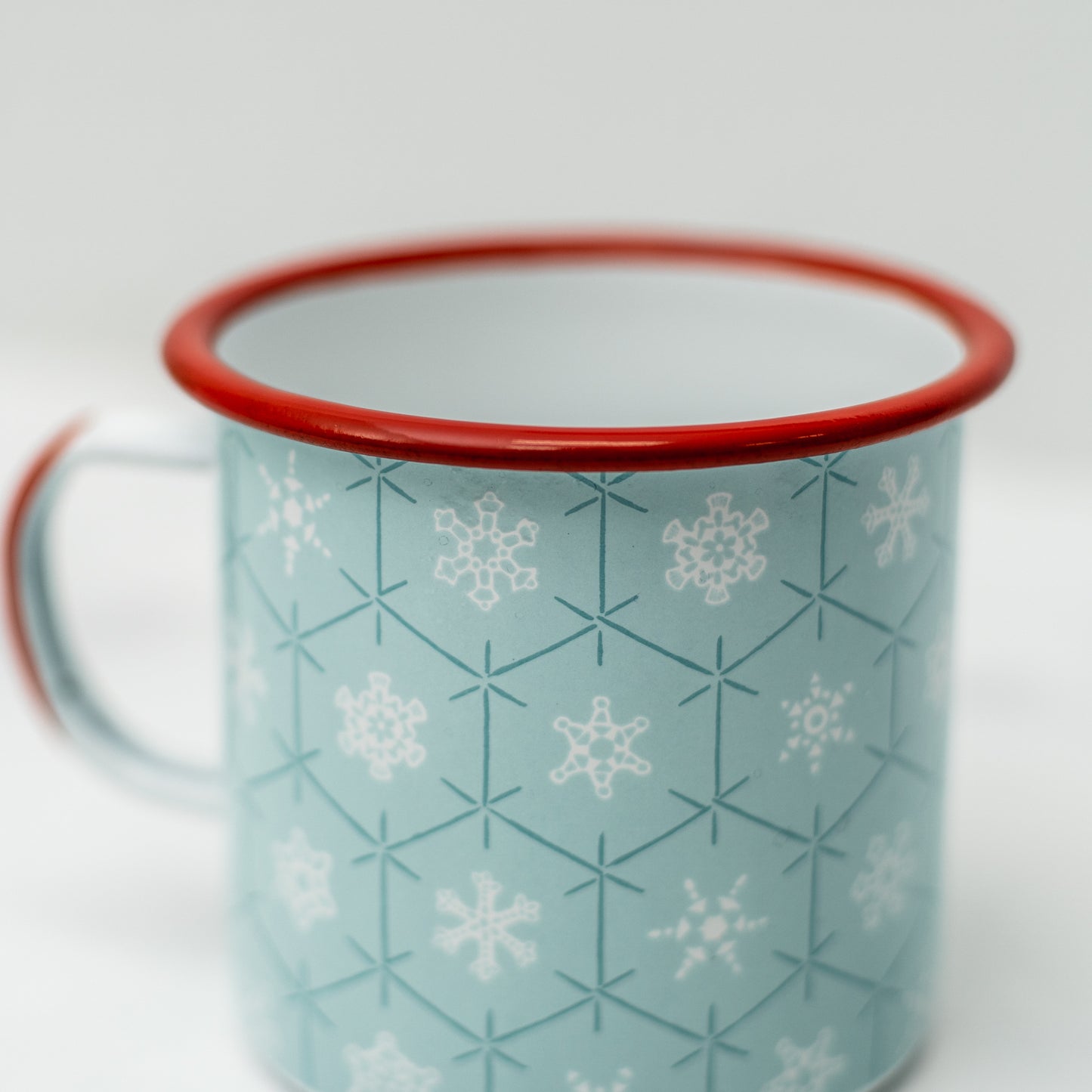 Holiday Enamel Mug – Blue & White