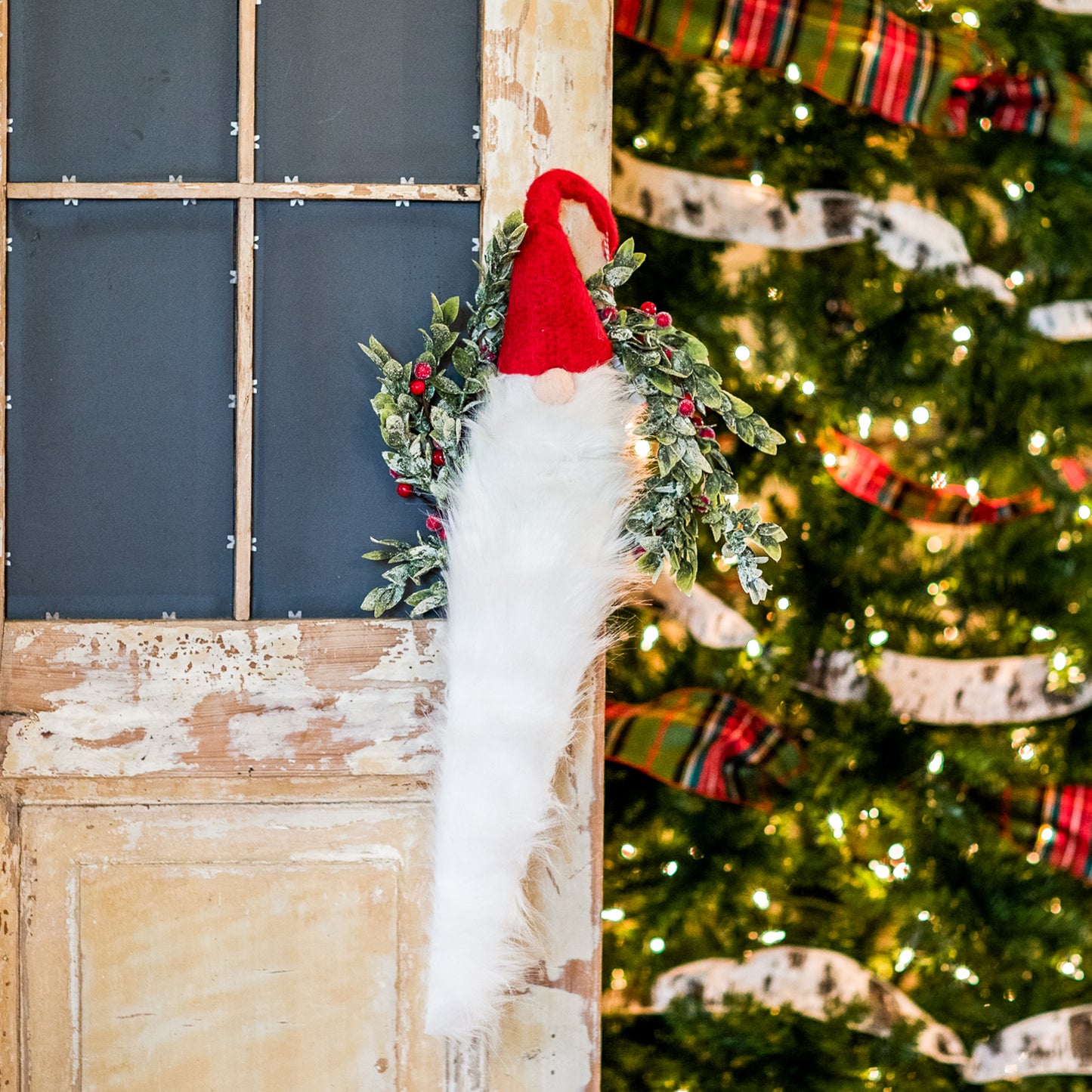 Long Beard Santa Door Hanger
