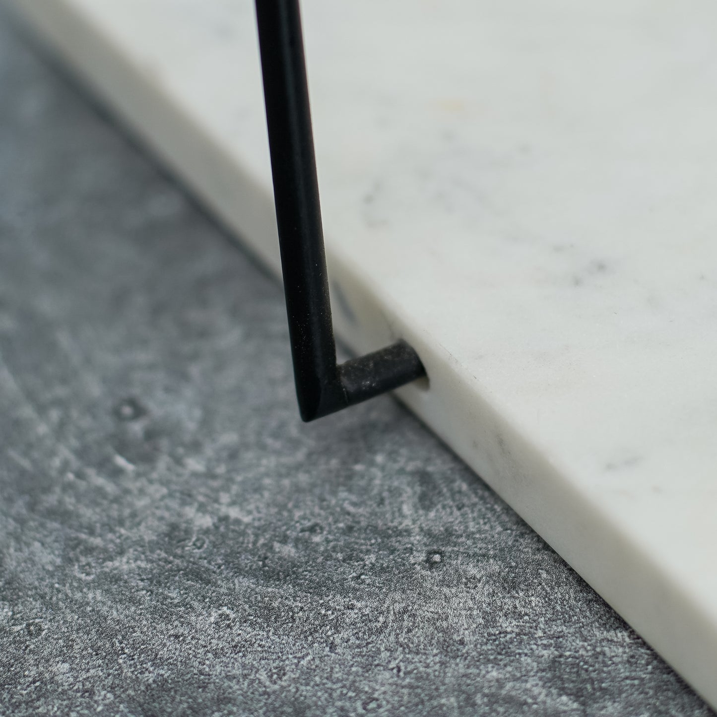 Marble Plate with Iron Handle