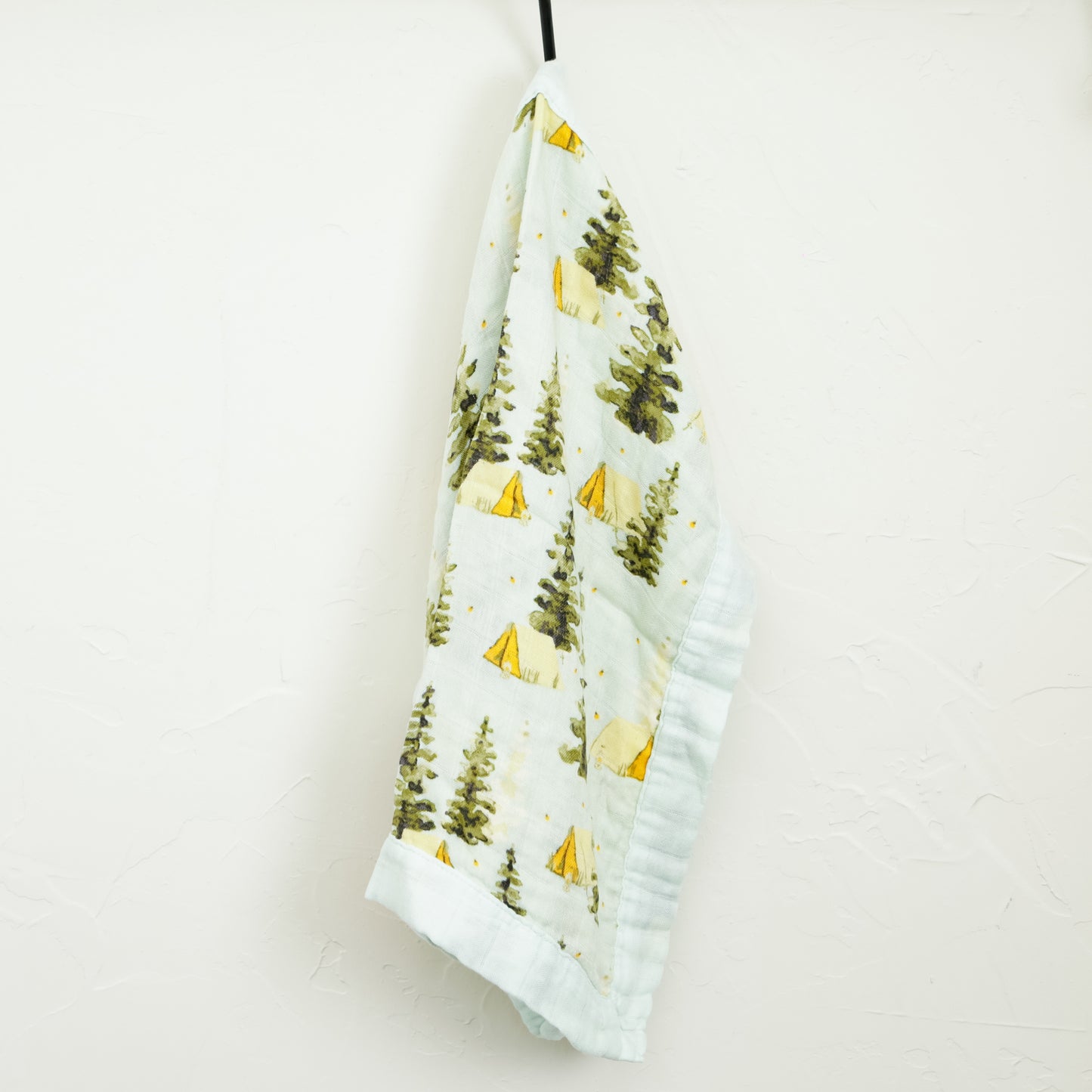 Muslin Camping Pattern Mini Security Blanket