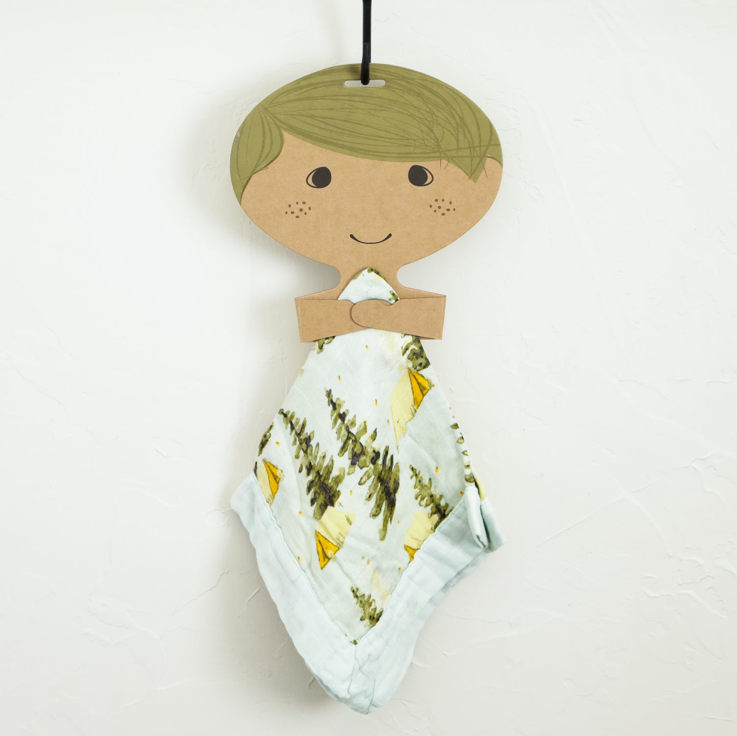 Muslin Camping Pattern Mini Security Blanket