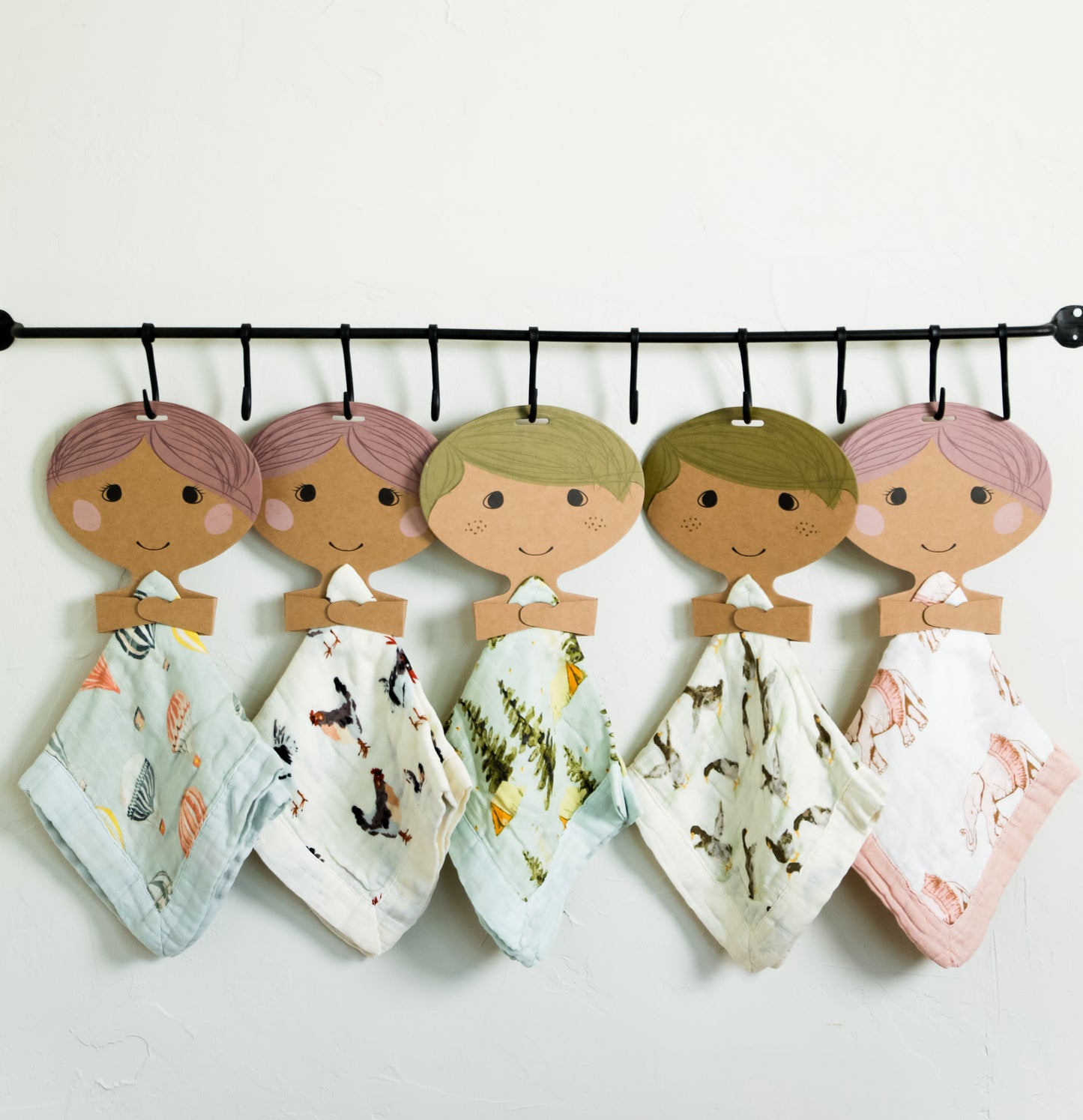 Muslin Camping Pattern Mini Security Blanket