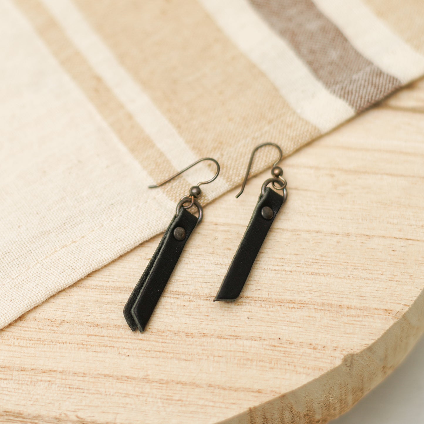 Pendant Leather Earrings